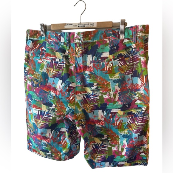 NWT Robert Graham Men Floral Tropical Print Costas Shorts Pant $148 Size 38 - Picture 2 of 11